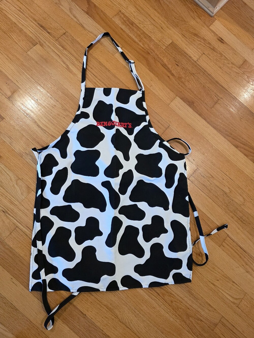 Vintage Ben & Jerry's Cow Print Apron